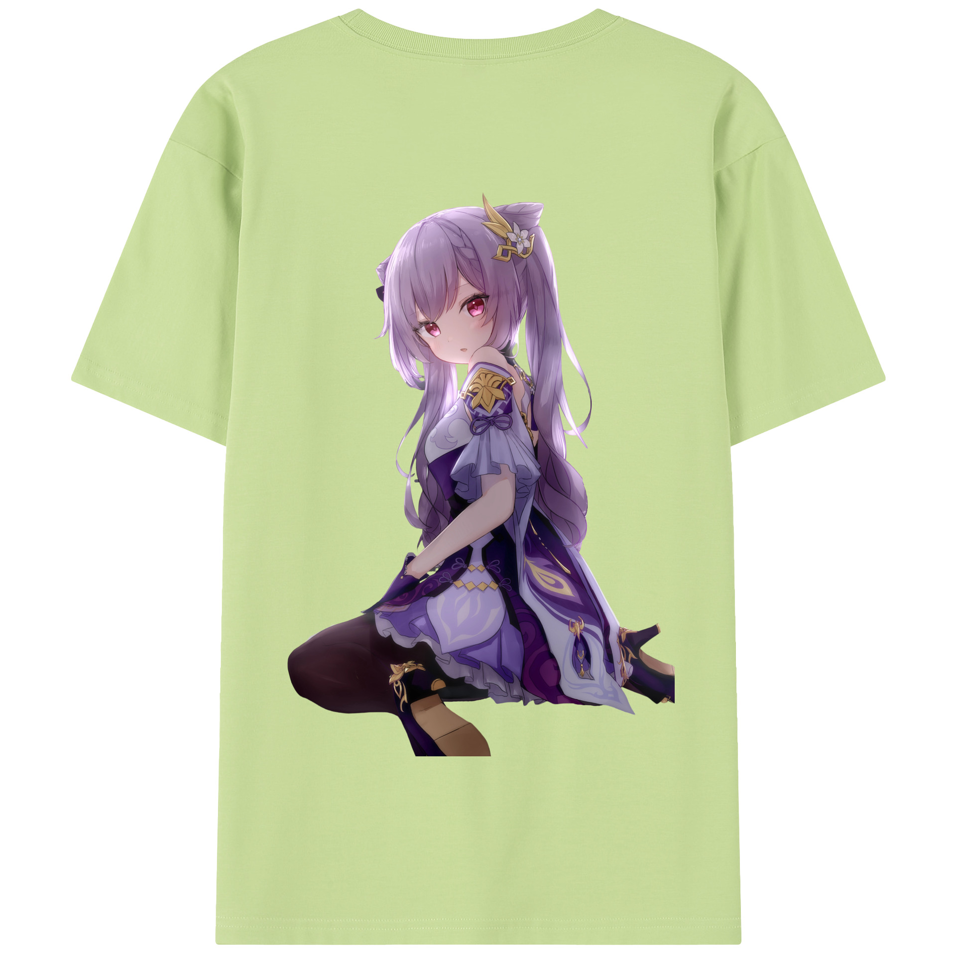 げんし神 刻晴 こくせい genshin Kokusei 綿100％半袖Tシャツ（背面プリント）
